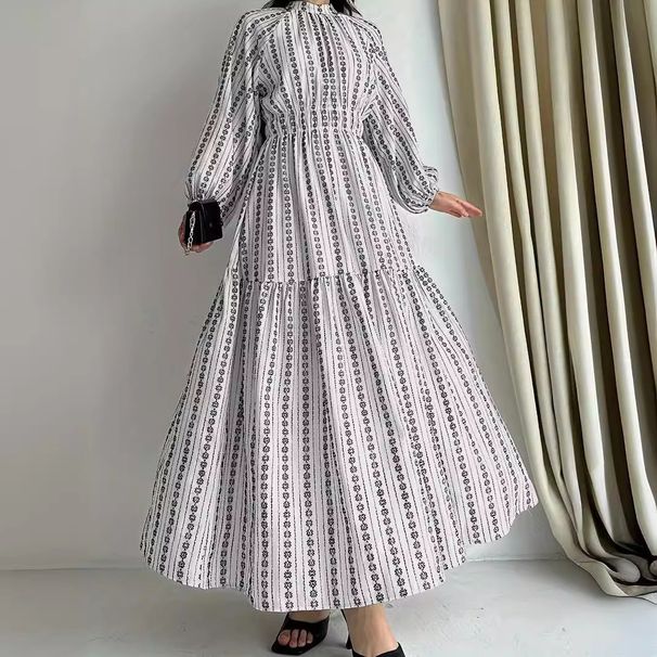 Women's Clothing Muslim New Products Flower Sleeve Long Fashionable And Elegant Dress_ecoleips.com