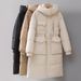 Women's Mid-Length Over-the-Knee Cotton Jacket – Korean Style Loose Fit Winter Coat, Thick Warm Outerwear For Casual & Streetwear_ecoleips.com