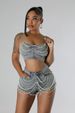 Women's Clothing Ins Pearl Diamond Chain Denim Suspender Vest Shorts Suit Sexy Hot Girl Two Piece Suit Female_ecoleips.com