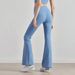 Women's High-Waisted Flared Yoga Pants Stretchy Comfortable for Pilates Workout And Lounge Tummy Control Breathable Fabric_ecoleips.com