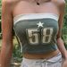 Y2k Cropped Cami Top With Digital Print, Streetwear Sexy Bustier For Women, Stretchy Polyester Sleeveless Tube Top_ecoleips.com