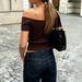Retro Off-Shoulder Top For Women Trendy Style Spring Summer_ecoleips.com