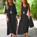 Women's Casual Loose Long Dress Set Round Neck Pullover Two Piece Outfit Style Clothing_ecoleips.com