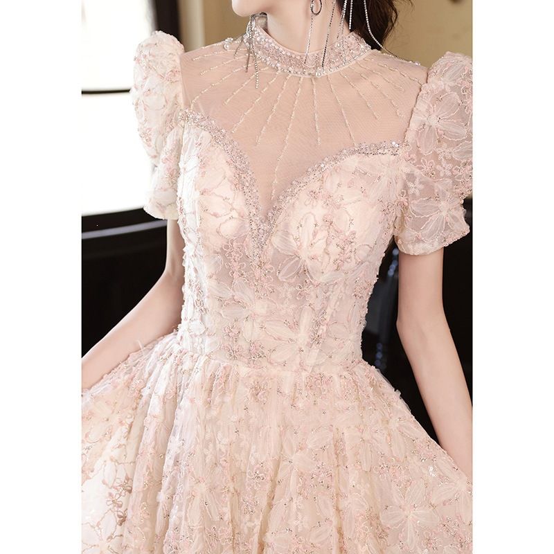 Women's Long Evening Gown Elegant Light Luxury Niche Design Perfect For Birthday Hosts And Runway Shows_ecoleips.com