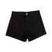 High Waist Versatile Denim Shorts For Women 2025 Summer A-Line Slim Fit Sexy Black Stretch Tight Hot Pants_ecoleips.com