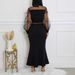 Women's Clothing Women's Fashion Elegant Mesh Splicing Tops Long Skirt Suits_ecoleips.com