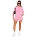 211299 New Polyester-cotton Solid Color Round-neck Pullover Mid-sleeve Top European And American Women's Fashion Casual_ecoleips.com