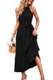 Women's Halter Tie Dye Print Layered Maxi Dress – Adjustable Straps With Boho Chic Design For Summer 2026_ecoleips.com