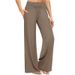 High-Waisted Drawstring Wide-Leg Pants – Summer Yoga Lounge Pants With Side Pockets (Black/Indigo/Mocha)_ecoleips.com