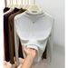 Sheer Mesh Mock Neck Top – Slim-Fit Sequin Blouse For Layering (7 Colors, M-XL)_ecoleips.com