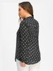 Hot Selling Ruffled V Neck Long Sleeve Polka Dot Plus Size Ruffled Top Shirt Fashionable Women's Clothing_ecoleips.com