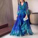 Women's French Retro Fashion Printed Long Sleeve Elegant Dress_ecoleips.com