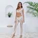 Women's Clothing Hollow Bikini Outerwear Sexy Suit Holiday Style Two Piece Suit_ecoleips.com