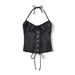 Aria Basics Aria Basics European American Style Solid Color Satin Fishbone Halter Neck Tank Top For Women, Adjustable Straps, Beautiful Back_ecoleips.com
