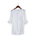 Large-Sized Women's Shirts Are Selling Well In Autumn And Summer. Loose Cotton And Linen Three-Quarter Sleeve Stand-Up C_ecoleips.com