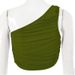 Aria Basics Aria Basics European American Women's Fashion Spring And Autumn One-shoulder Sexy Sleeveless Off-shoulder Crop Top, Versatile Short_ecoleips.com