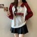 American-style Half-zip Sweatshirt Spring And Autumn, Base Shirt, Slimming For Plus-size Women, Raglan Long Sleeves,_ecoleips.com
