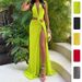 2026 Spring New Women's Clothing European And American Cross-Border Sexy Hollow-Out Slit Irregular Dress_ecoleips.com