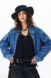 Autumn New Women's Trendy Denim Jacket European And American Street Style Cotton Long Sleeve Turn down Collar_ecoleips.com