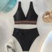 Sexy Deep V Bikini Set – High-Waisted Sporty Swimwear (Trendy Two-Piece For Beach & Pool)_ecoleips.com