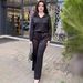 Women's Clothing Slim Fit Patterned Pant Set Fashionable Black Shirt Spring Clothing_ecoleips.com