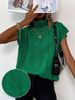 Women's Turtleneck Cable Knit Vest, Loose Short Sleeve Casual Sweater Top_ecoleips.com