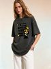 Plus-size Women's Clothing, Retro Pop Art Style, Loose Casual Street Style Short-sleeved Top_ecoleips.com