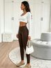 Casual Style Women's Yoga Pants Are Thin And High Elastic, Solid Color, High Waist, Hip Lift, Daily Commuting Exercise_ecoleips.com