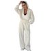 Women's plus Size Two Piece Set European American Style Autumn Winter Loose Fit Slimming Hooded Sweatshirt Sportswear Solid Color Long Sleeve_ecoleips.com