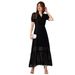 Elegant V-Neck Ruffled Chiffon Dress For Women's Spring And Summer_ecoleips.com