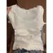 Pure Desire Lace Trim Hollow Short Sleeve T-Shirt Women's 2026 New Summer Slim Fit Short Design Sense Top Korean Style Cotton..._ecoleips.com