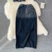 Women's Clothing Denim Skirt Mid-length High Waist Split A- Line Long Skirt Hip Skirt Two-piece Suit High Waist Short Top_ecoleips.com