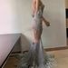 Women’s Clothing Show Bright Crystal Sequins Elegant Fishnet Dress Off Shoulder Wedding Dress_ecoleips.com
