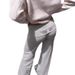 Women's Y2K Fashion Set Sweet And Spicy Style Sequined Sweatshirt And Trousers Casual Solid Color Outfit Clothing_ecoleips.com