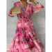 Women's Clothing Temperament Elegant Intellectual Style Lace Splicing Large Swing Chiffon Dress_ecoleips.com