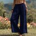 Women's Clothing Women's Spring/Summer Solid Color Loose Casual Wide Leg Trousers For Formal & Casual For Women_ecoleips.com