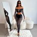 2025 Spring Summer New Women's Long Sleeve High Waist Top Crop Sexy Slim Hollow Out Set For Women_ecoleips.com