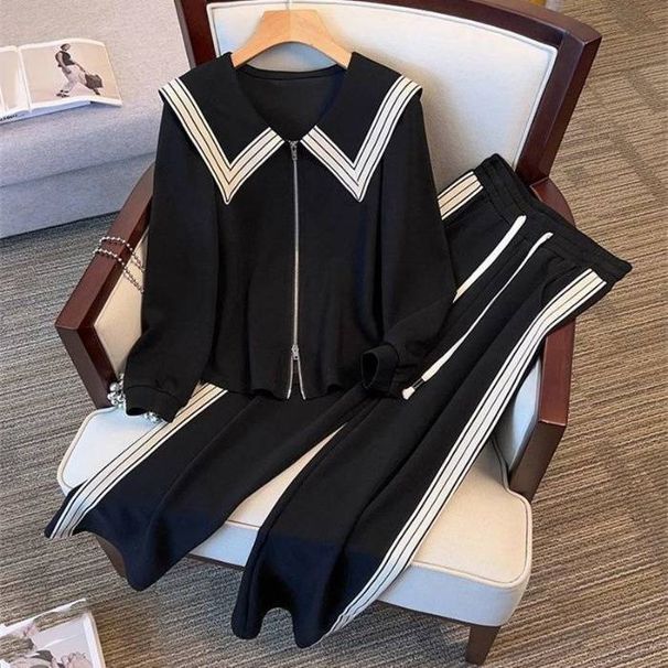 Women's Clothing High End Sweater Fashionable Two Piece Suit New Spring And Autumn Slimming Stylish Leisure Sports Suit For Women_ecoleips.com