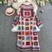 Ethnic Bohemian Crochet Lace-Up Longline Cardigan For Women - Vintage Colorblock Knit Coat With V-Neck & Button Detail_ecoleips.com