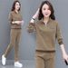 Women's Corduroy Sportswear Set Casual Loose Fit Plus Size Fashionable Two Piece Spring Autumn 2025_ecoleips.com