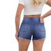 Women's Clothing Temperament Fashion Washed Ripped Stretch Shorts For Women_ecoleips.com