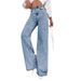European And American Style Cross-border Straight-leg Jeans For Women, New Spring Model, Loose, Slimming, Casual_ecoleips.com