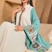 New 2026 Women's Kaftan Dress Long Sleeved Elegant Luxury European American Style Versatile Cross Border Robe for Everyday Wear_ecoleips.com