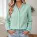 Women's Long Sleeved Shirt Ruffled Trim Sophisticated Professional Look Autumn Winter European American Foreign Trade Cross Border E Commerce Market_ecoleips.com