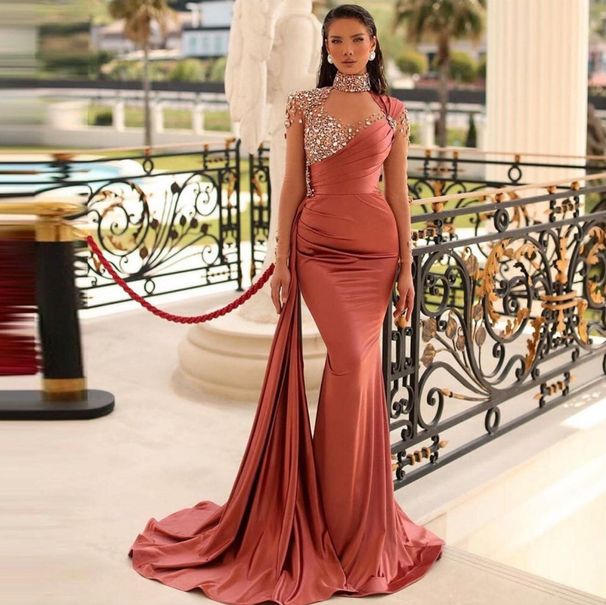 Fashion Sequin Gold Spotted Long V Neck High Waist Big Swing Sexy Evening Party Formal Dinner Prom Dress For Women_ecoleips.com