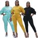 Trendy Two-Piece Women's Outfit Set - Stylish Long Sleeve Top & Pants (S-XXL) - Stretch Polyester Blend For All-Day Comfort_ecoleips.com