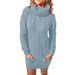 Aria Basics Aria Basics 2024 Cross-Border Autumn/Winter New European And American Style High-Neck Round-Neck Knitted Dress Sweater_ecoleips.com
