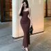 Women's Sexy French Style Long Suspender Dress Alluring Trendy Summer Beach Vacation Wear_ecoleips.com