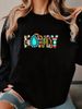 Cute Animal Print Cotton Sweatshirt For Girls - Soft Round Neck Pullover With Cartoon Panda Graphic, Oversized Streetwear Spring Fashion Top_ecoleips.com