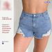 Plus Size Distressed Denim Shorts For Women - High Stretch Ripped Casual Hot Pants With Hollow-Out Design (Light Blue, 0XL-3XL)_ecoleips.com